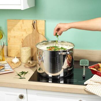 Russell Hobbs Кастрюля RH03802EU7, 15L, нержавеющая сталь, серебристый, с крышкой (RH03802EU7)
