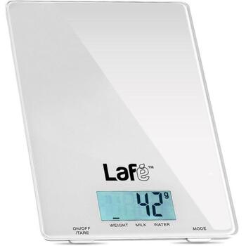 Lafe Кухонные весы WKS001.5 LAFWAG44841, 5кг, 1г точность, LCD, белый, стеклянная поверхность, функция тарирования (LAFWAG44841)