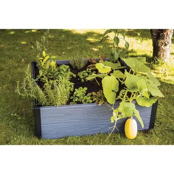 Keter Maple Square бордюр для клумбы 29209665939, 106x106x32см, серый, Evotech (29209665939)