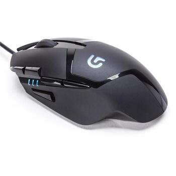 Logitech spēļu datorpele G402 Hyperion Fury 910-004068, USB Type-A, 4000 DPI, 8 pogas, 420 IPS, 1000 Hz, 1 ms, 20 G (910-004068)