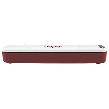 Beper Вакуумный упаковщик P102CON001, 85W, 5x25x30см пакеты, белый, красный, ручной режим, насадки для контейнеров (P102CON001)