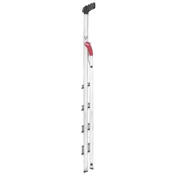HAILO L80 ComfortLine 038040507, 5 pakāpieni, 280 cm, 150 kg, alumīnijs, neslīdošs, saliekamas (038040507)
