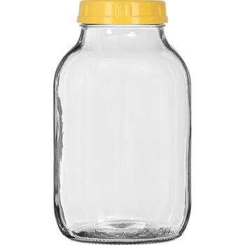 Browin 133411 банка с крышкой, 4L, 100mm, стекло, 6 крючков, пластиковая крышка с ручкой, деревянные щипцы (133411)