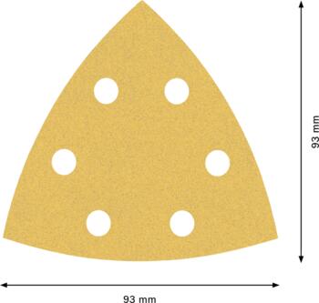 BOSCH PAPIER DELTA WOOD P120 /50szt., Delta slīpmašīnām EXPERT C470 SMILŠPAPĪRS, 2608900930, BOSCH (2608900930)