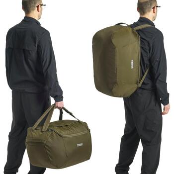 Thule дорожная сумка 3205618, 60 л, молния, плечевой ремень, ручки, внешний карман, зелёный (3205618)