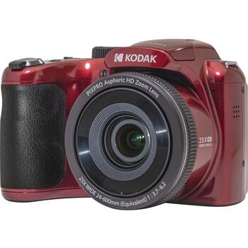 Kodak Цифровая камера AZ255RD, 16,15 МП, 25x оптическое увеличение, 3 дюйма LCD, 1920 x 1080 пикселей (AZ255RD)
