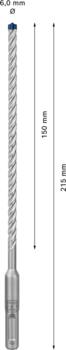 Triecienurbis SDS plus-7X 6x150x215mm, 30 gab., Perforatora urbjiem EXPERT SDS PLUS-7X TRIECIENURBIS PERFORATORIEM, 2608900182, BOSCH (2608900182)