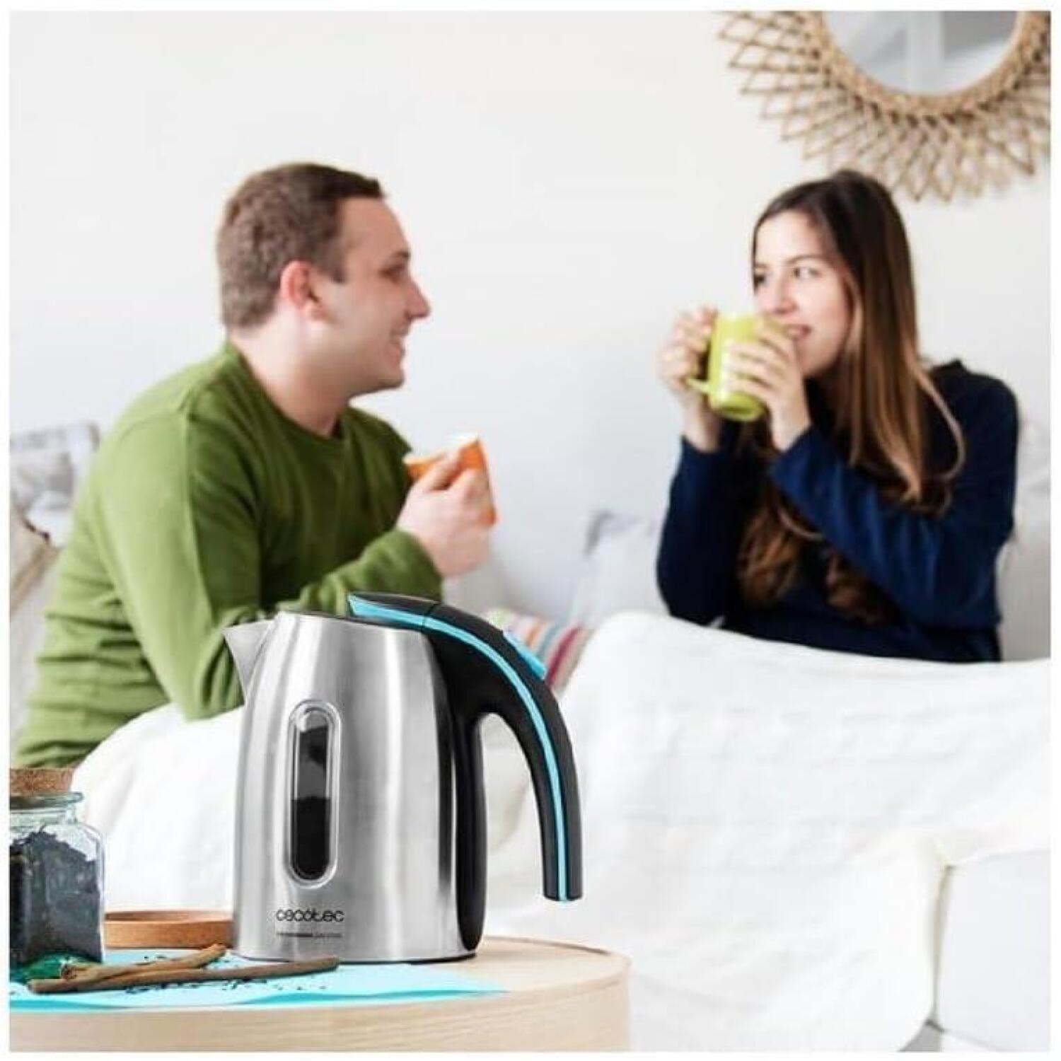 Cecotec Чайник ThermoSense 220 Steel 1513, 1630 W, 1.2 L, нержавеющая сталь, 360° вращающаяся база (1513)