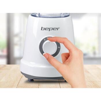 Beper Настольный блендер P102FRU500, 500 Вт, 1,5 л, 4 лезвия, 2 скорости, крышка с отверстием (P102FRU500)