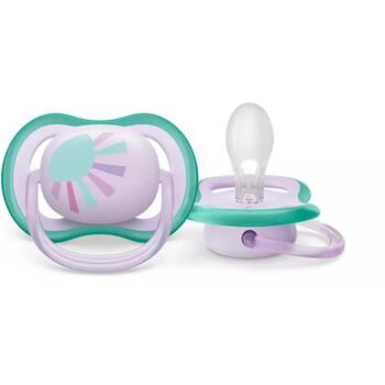 Philips Avent пустышка Ultra Air Deco SCF086/04, 0-6M, 1 шт., для девочек, силикон, ортодонтическая, вентиляция (SCF086/04)