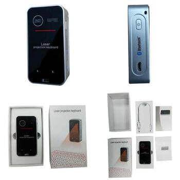 Doy Лазерная проекционная клавиатура T-MLX53943, Bluetooth, USB, 5200mAh, белый (T-MLX53943)