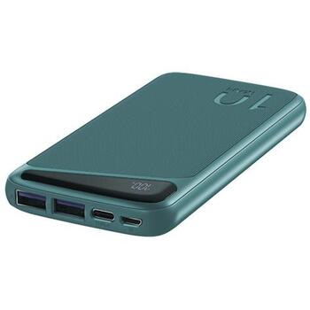 Navitel PWR10 MX Green, 10000mAh, 3.7V, 37Wh, 2xUSB-A, divvirzienu USB-C, mikro-USB, aizsardzība pret pārlādēšanu (PWR10 MX Green)