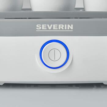 Severin Варка яиц 3164-000, 420 Вт, 6 шт., белый, серый, мерный стакан, звуковой сигнал (3164-000)