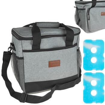 Keltin термосумка K00430, 18л, 35x28x20см, полиэстер, пенопласт и алюминиевая фольга, 2 охлаждающих элемента 18x12см (K00430)