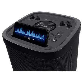 Супер праздничная Party Box с караоке для вечеринок 150W TWS Bluetooth FM USB microSD LED дисплей аккумуляторное питание чёрная SV-022402 Sven (SV-022402)