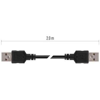 Emos Uzlādes un savienošanas datu kabelis S70200, 2m, melns, 1 gab. blisteriepakojumā, PVH, USB 2.0, A spraudnis – A spraudnis (S70200)
