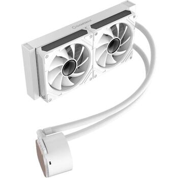 Gamemax procesora šķidruma dzesētājs ICEBURG 240 DIGITAL WH, 58.8 cfm, 800-1800 rpm, TDP līdz 245W, 4-pin PWM, keramiskā gultņa (ICEBURG 240 DIGITAL WH)