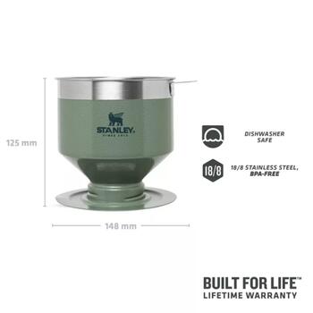 Stanley® Perfect-Brew Pour Over Classic кофеварка, 2809383002, 1-6 чашек, нержавеющая сталь, зеленая (2809383002)