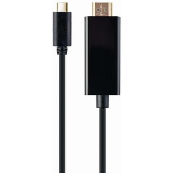 Gembird USB-C uz HDMI kabelis 2m, A-CM-HDMIM-02, 4K*2K 60Hz, 2 x HDMI Type C (Mini) vīriešu savienotāji, melns (A-CM-HDMIM-02)