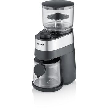 Severin Кофемолка KM 3880, 140W, 240g, 130g контейнер, 30 уровней помола, автоматическое отключение, черный, нержавеющая сталь (KM 3880)