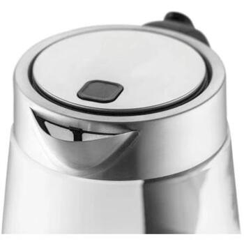 Zelmer Чайник ZCK8013 71507063P, 2200 W, 1.7 л, нержавеющая сталь/черный, скрытый нагревательный элемент, LED подсветка (71507063P)
