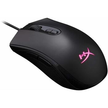 HyperX Pulsefire Core HX-MC004B 4P4F8AA, optiskā spēļu pele, 6200 DPI, 7 pogas, USB, melna, RGB apgaismojums, 1000 Hz, 220 ips (4P4F8AA)