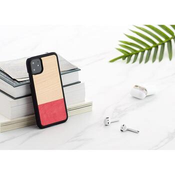 Man&Wood Чехол для смартфона M8245B, 6.1, натуральное дерево, поликарбонат, розовый, Apple iPhone 11 (M8245B)