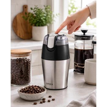 Brock CG 4050 SS кофемолка, 150 Вт, 50 г, корпус и лезвие из нержавеющей стали (CG 4050 SS)