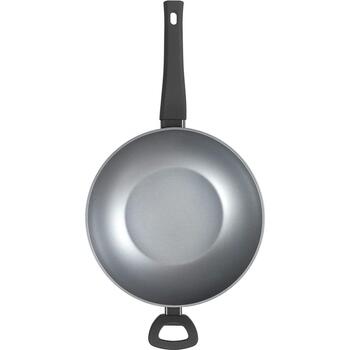 Russell Hobbs Вок RH01709EU, 28см, матовый серый, алюминий, 8.1см, с крышкой, можно мыть в посудомоечной машине (RH01709EU)
