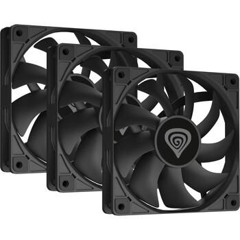 Genesis Kaste ventilators Oxal 120 NGF-2043, 120mm, 46.1 CFM, 22.1 dBA, 0-1300 rpm, 3 ventilatori, anti-vibrācijas spilventiņi (NGF-2043)