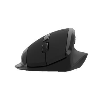 CANYON OnClick 17 bezvadu ergonomiska pele 2.4GHz 6 pogas 1600DPI melna CNE-CMSW17B (CNE-CMSW17B)