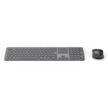 Hama беспроводной комплект клавиатуры и мыши U8173065, USB, 10 м, 800-1600 dpi, батарейки AAA, серый, черный (U8173065)