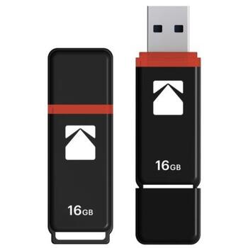 Kodak USB флешка EKMMD16GK102, 16GB, USB 2.0, 15Mbps, 5Mbps, черный/красный, пластик (EKMMD16GK102)