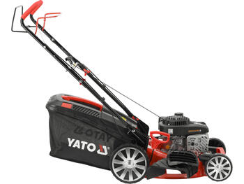 Yato бензиновая самоходная газонокосилка YT-85525, 460 мм, 2.4 кВт, 139 см³, LONCIN LC1P65FE, 62 л, 25-75 мм, 8 ступеней, 4-в-1 (YT-85525)