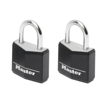 Навесной замок - комплект из 2 шт. 30 мм 18 мм 6 мм 9130EURTBLK MASTERLOCK (9130EURTBLK)