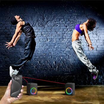 Tellur Bluetooth колонка Buzz TLL161251, 80W, 40Hz-20kHz, 6ч воспроизведения, 4000mAh аккумулятор, RGB подсветка (TLL161251)
