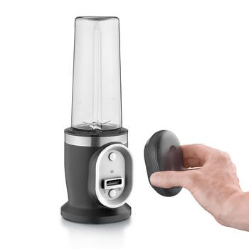 Kompakts bezvadu galda blenderis Click & Blend 240 W Tritan 0.5 L nerūsējošais tērauds matēti melns 03622 Caso (03622)