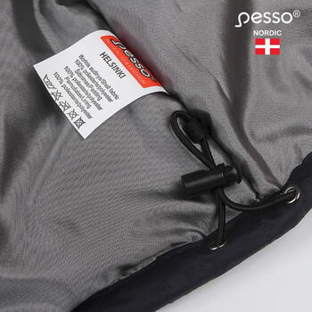 Pesso Ziemas jaka Helsinki HELSINKI_J-3XL, 3XL, melna, 5000mm, 3000g/m²24h, vēja necaurlaidīga, noņemama kapuce (HELSINKI_J-3XL)