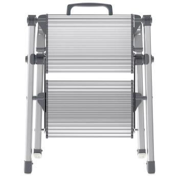 Hailo MK80 ComfortLine 034310100, salokāms pakāpienu soliņš, 2 pakāpieni, alumīnijs, 220cm, 150kg, 3,6kg (034310100)