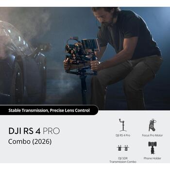 Dji Gimbal RS 4 Pro Combo 2026/CP.RN.00000463, 4.5kg, 13h, 1.5h, 3 ass, 0-360°, 1/4