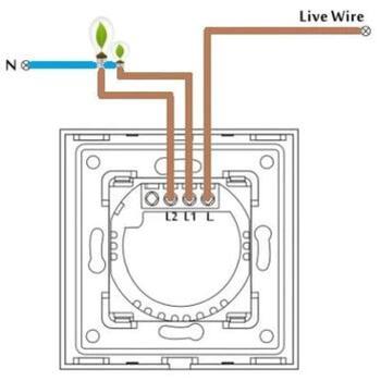 Spring Сенсорный выключатель WT-201 WIFI 2gang(N&L )1000B/G, 86mm x 86mm x 35mm, 110V – 240V AC, 5A, 1000W, -20 до 70 C (WT-201 WIFI 2gang(N&L )1000B/G)