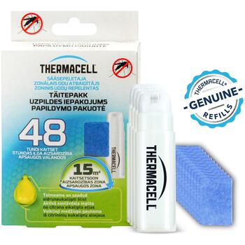 Thermacell Repelenta papildināšana R-4-XIX, 4 butāna gāzes baloniņi, 12 repelentu plāksnītes, atbaidītājs (R-4-XIX&TC)