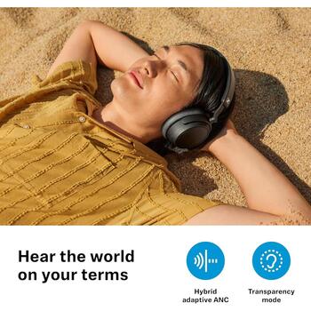 Sennheiser наушники ACPAEBT Accentum Plus 700176, Bluetooth 5.2, 50ч, 95 Ohm, 10-22000Hz, 106dB, шумоподавление, микрофон, черные (700176)