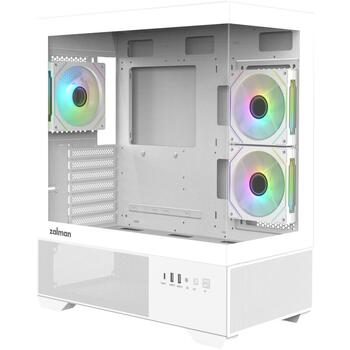 Zalman CHRONIX V2 WHITE, корпус ATX Mid-Tower, 3x120mm ARGB вентилятора, белый (CHRONIX V2 WHITE)