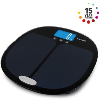 Salter Ванные весы 9192 BK3R, 150кг, 100г, Bluetooth, жировая масса, вода, мышцы, кости, автоматическое отключение (9192 BK3R)