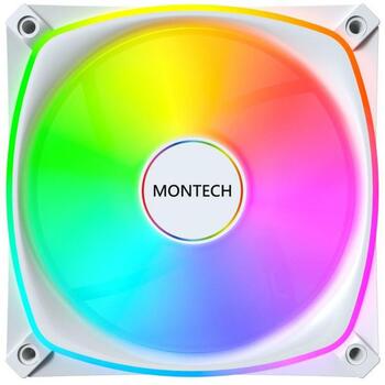 Montech Datora ventilators AX120 PRO WHITE 3 IN 1, 120mm, 12V, 3x ventilatori, 1600RPM, 72.3cfm, 1.85mmH2O, balts (AX120 PRO WHITE 3 IN 1)