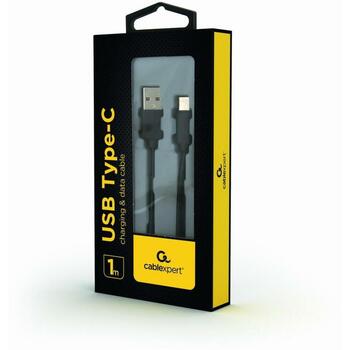 Gembird kabelis CC-USB2-AMCM-1M, 1m, USB A, USB C, USB 2.0, 0.48 Gbit/s, melns (CC-USB2-AMCM-1M)