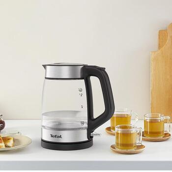 Tefal Чайник KI605830, 2200 W, 1.7 L, стекло, 360° поворотная база, черный (KI605830)