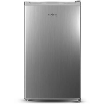 Goddess Холодильник GODRSE085GS8SSE, 90L, 39dB, отдельно стоящий, 1 дверь, класс E, серебристый (GODRSE085GS8SSE)