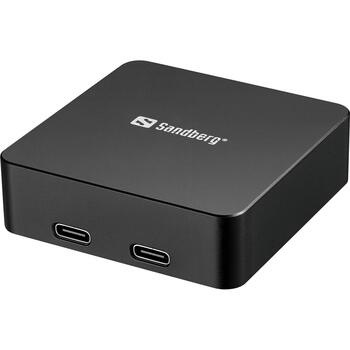 Sandberg 3in1 Magnet Powerbank 421-28, 5000mAh, 15W, 2xUSB-C, магнитное крепление, компактный дизайн (421-28)